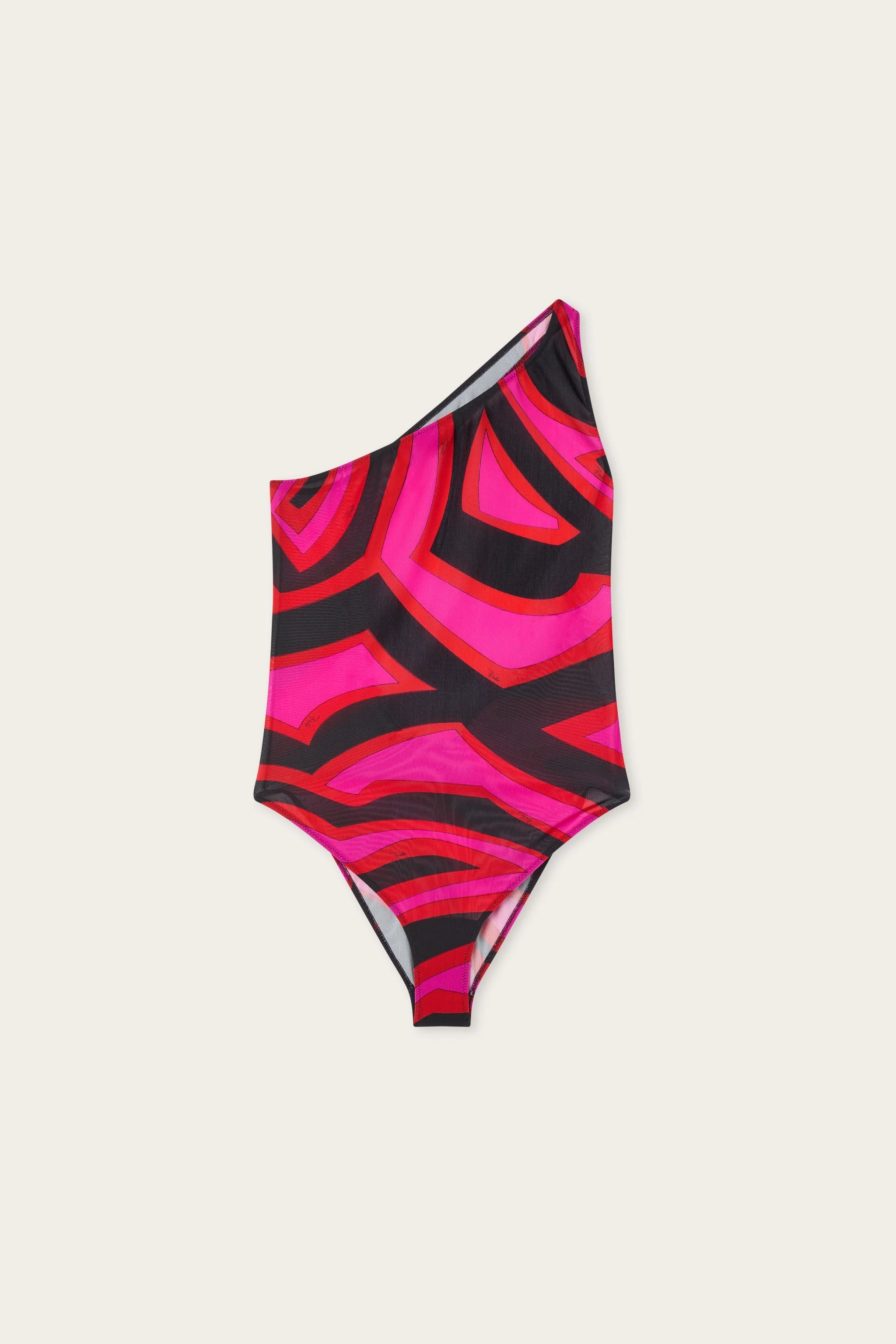 LABIRINTO PRINT ONE-SHOULDER BODYSUIT - 1