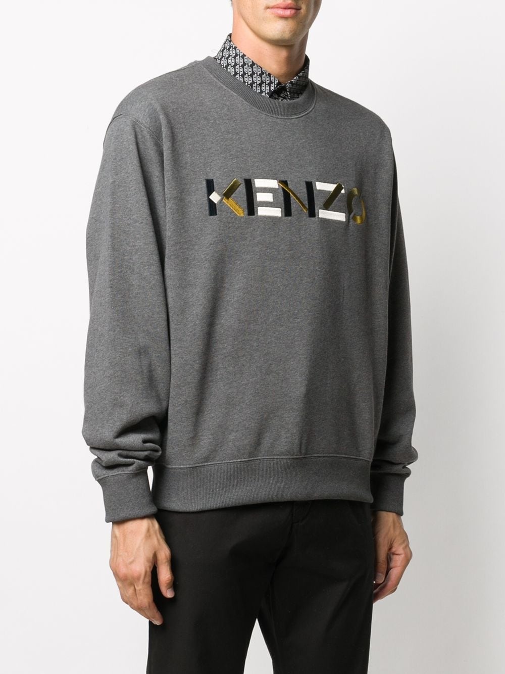 embroidered-logo sweatshirt - 3