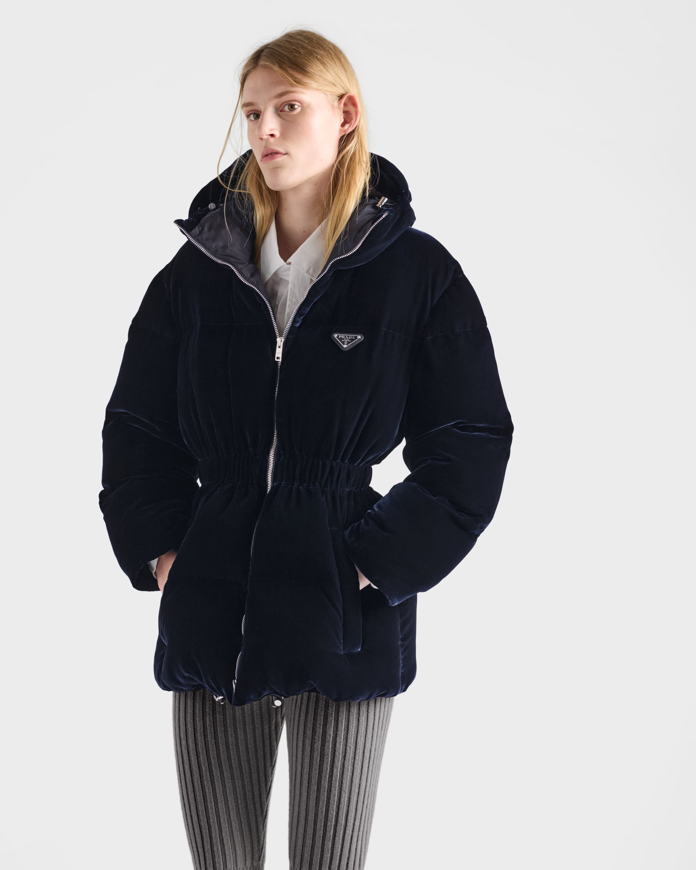 Velvet down jacket - 4