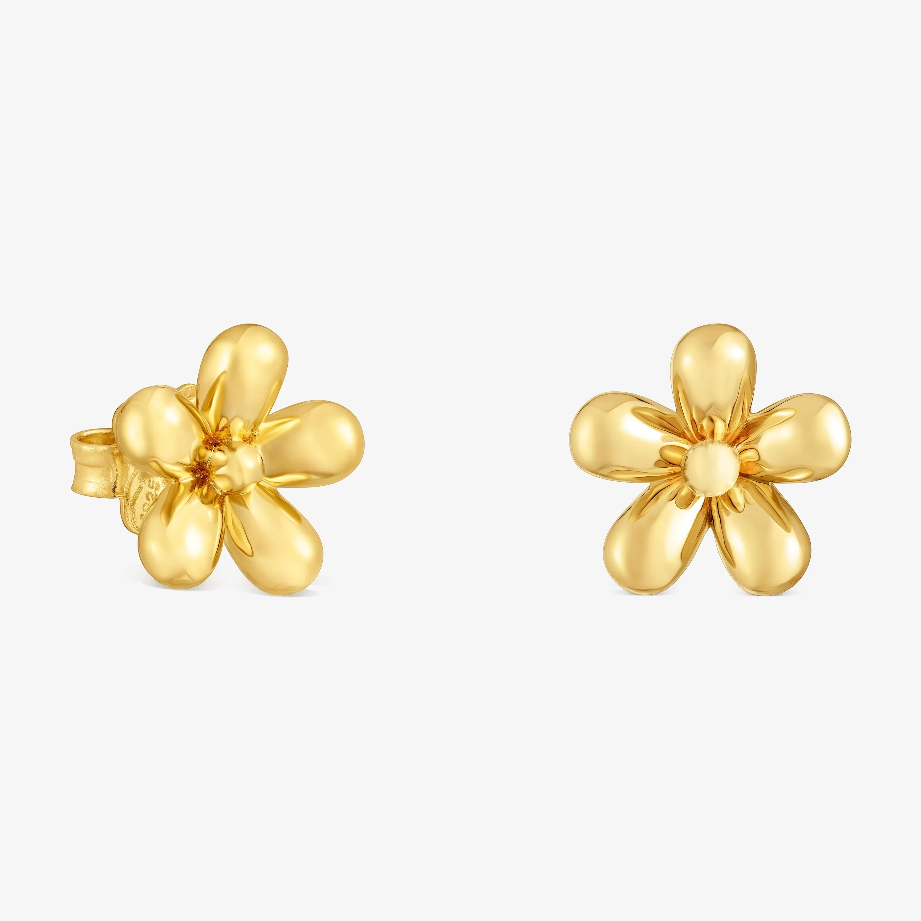 Flower Earrings with 18K gold vermeil Daisy - 1