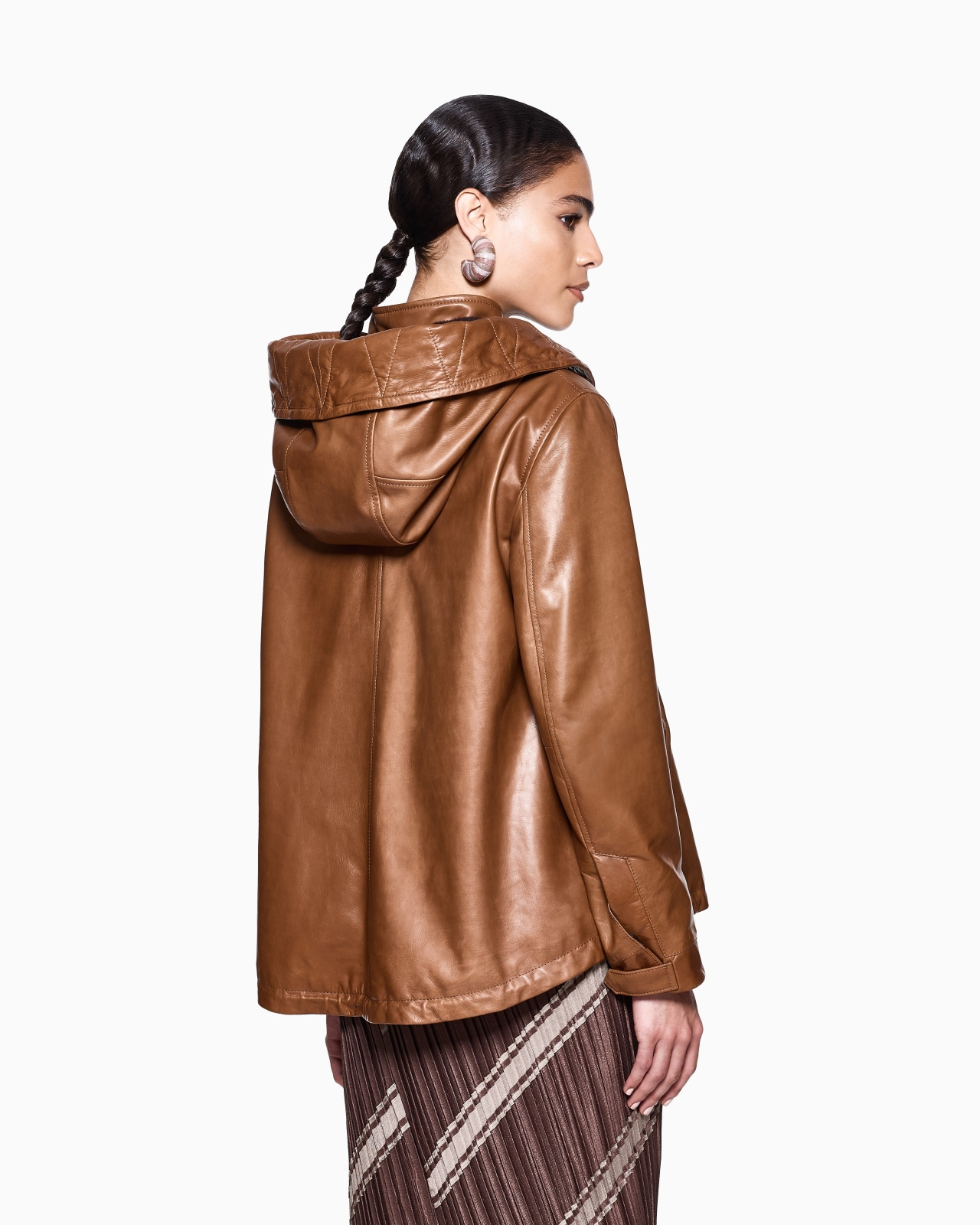 ASV HOODED, NAPPA-LEATHER BLOUSON - 3