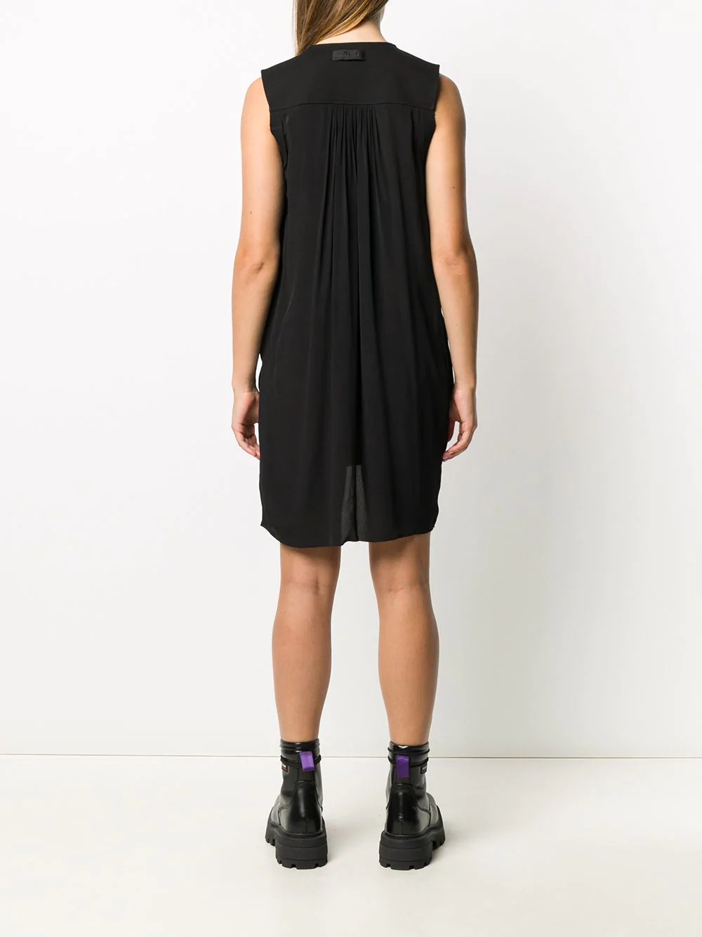 sleeveless slouched mini dress - 4