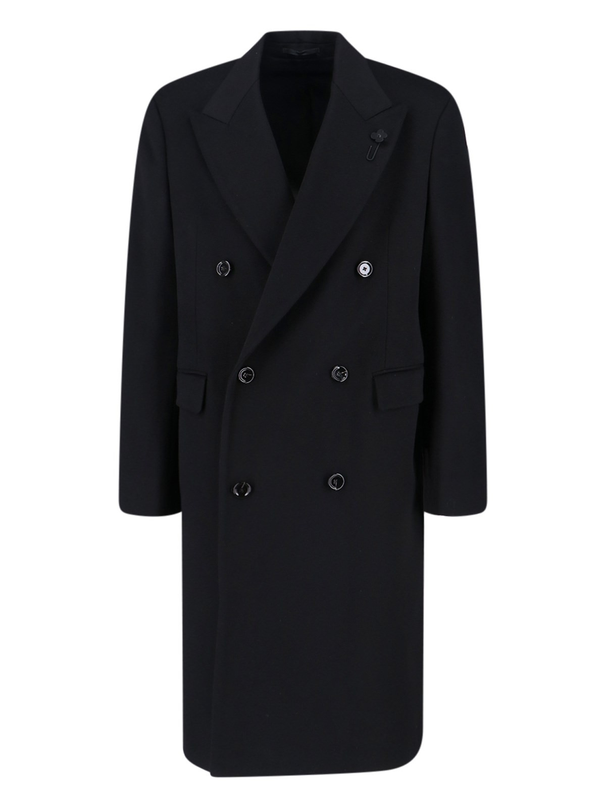 DOUBLE-BREASTED VIRGIN WOOL COAT - 1