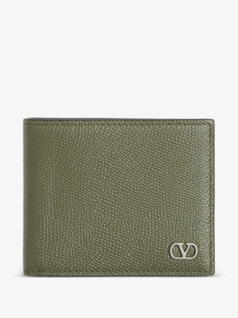 VLogo Signature grainy calfskin wallet - 1