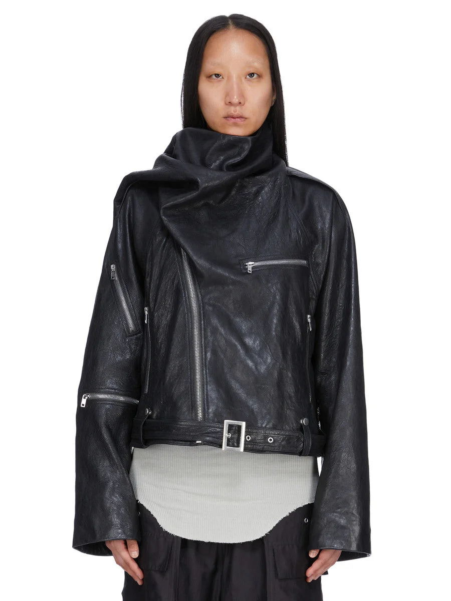Scarf Light leather biker jacket - 1