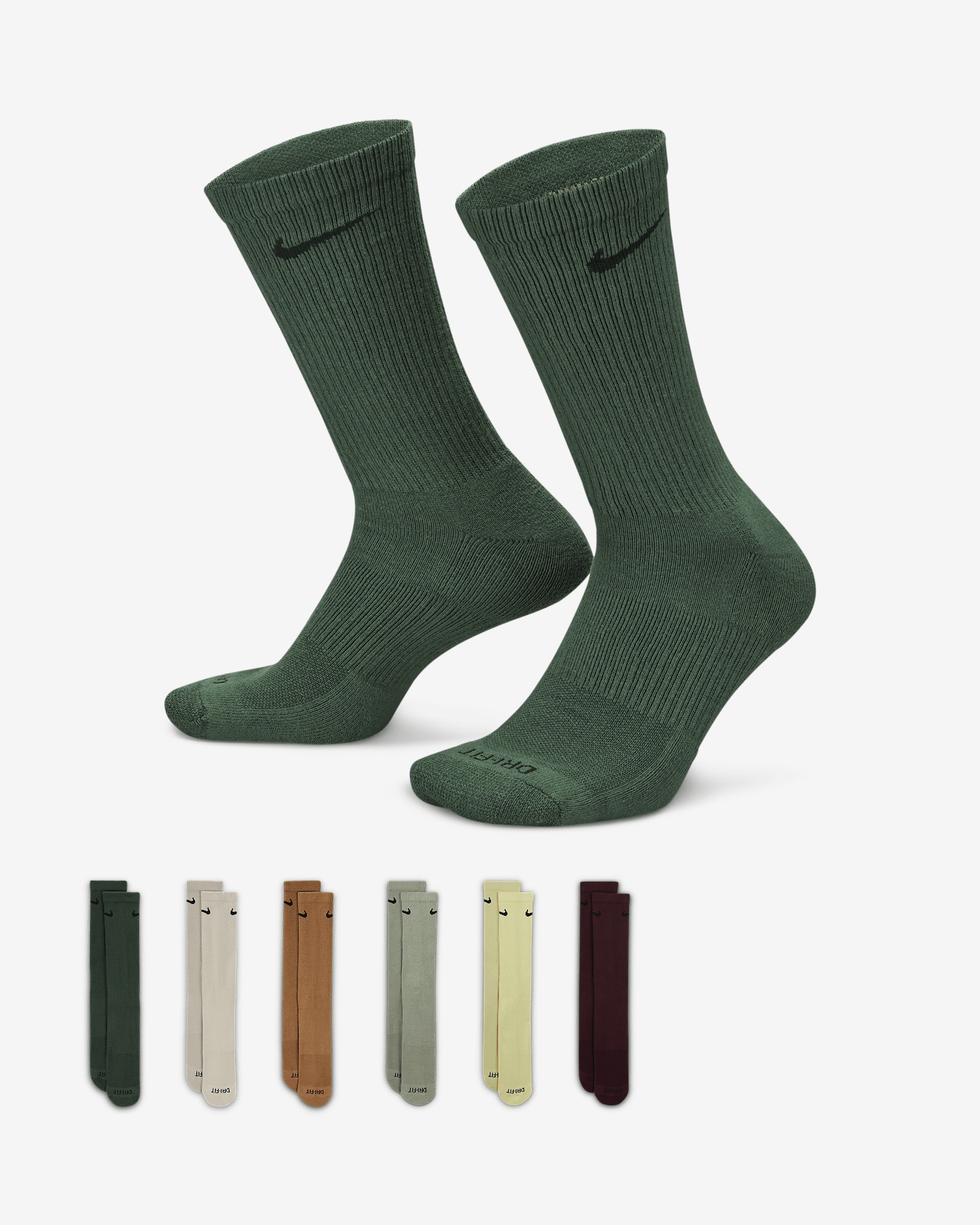 Nike Everyday Plus Cushioned Training Crew Socks (6 Pairs) - 1