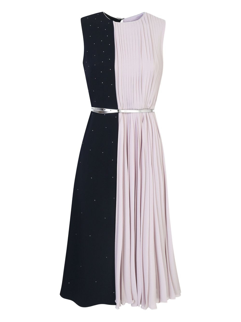 embellished pleated dress - 1