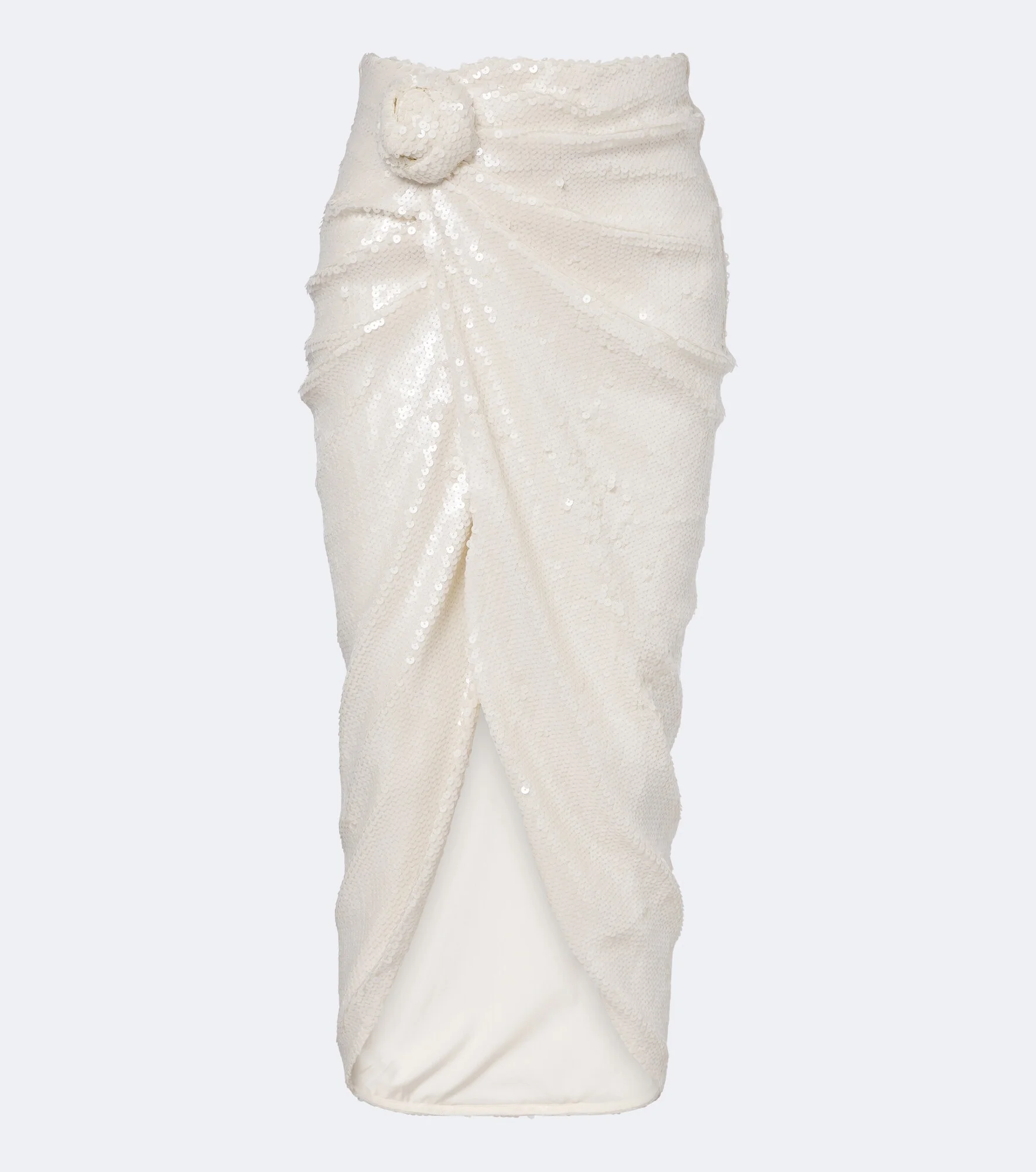 Knot-detail sequined midi skirt - 1
