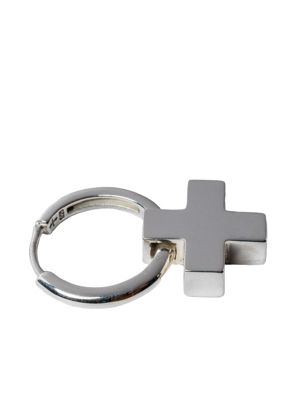 cross-charm hoop earring - 2