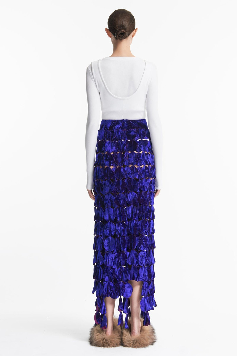 A.W.A.K.E. MODE MULTI CIRCLE DOUBLE-LAYERED MAXI SKIRT PURPLE outlook