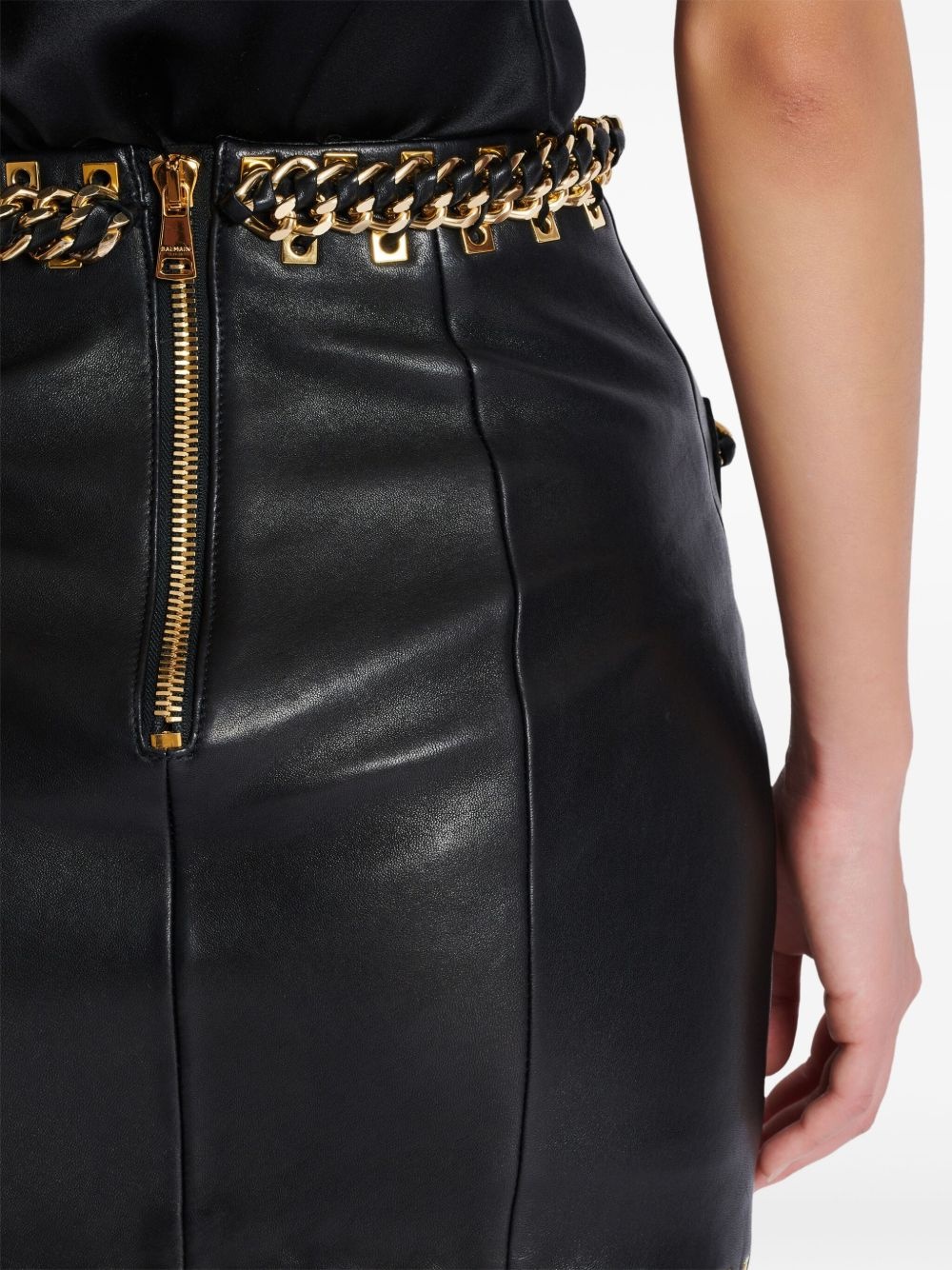 chain-detail mini skirt - 5