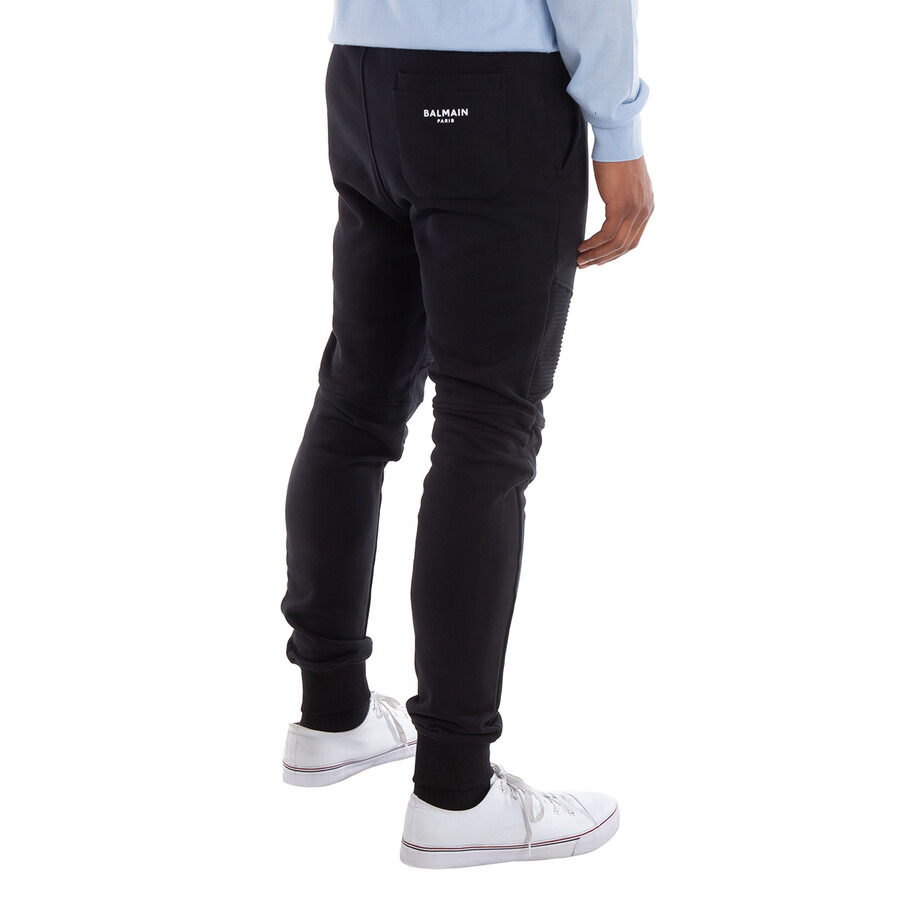 Balmain Flocked Logo Print Joggers - 5