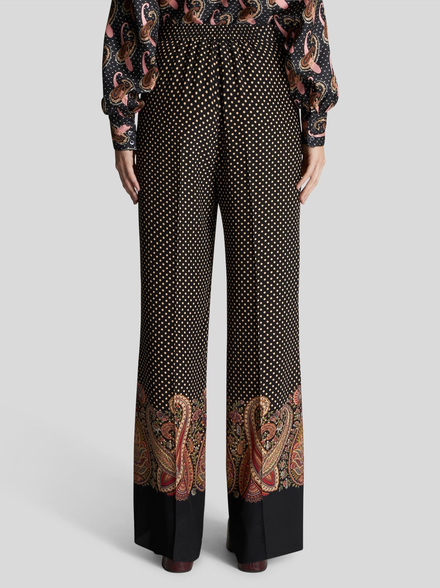 CRÊPE DE CHINE PALAZZO TROUSERS - 5