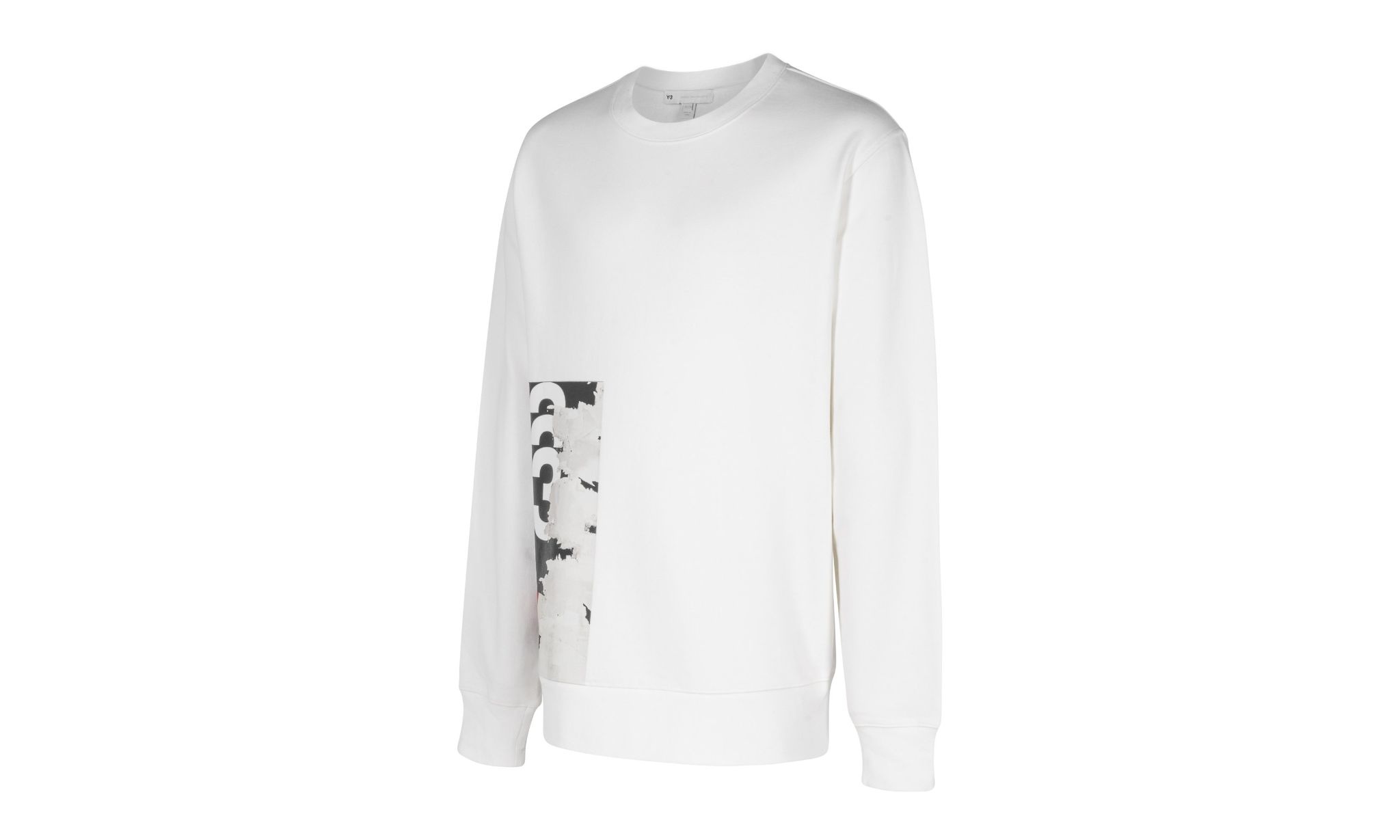 Y-3 Printed Long Sleeve Pullover Hoodie "White/Black" - 2