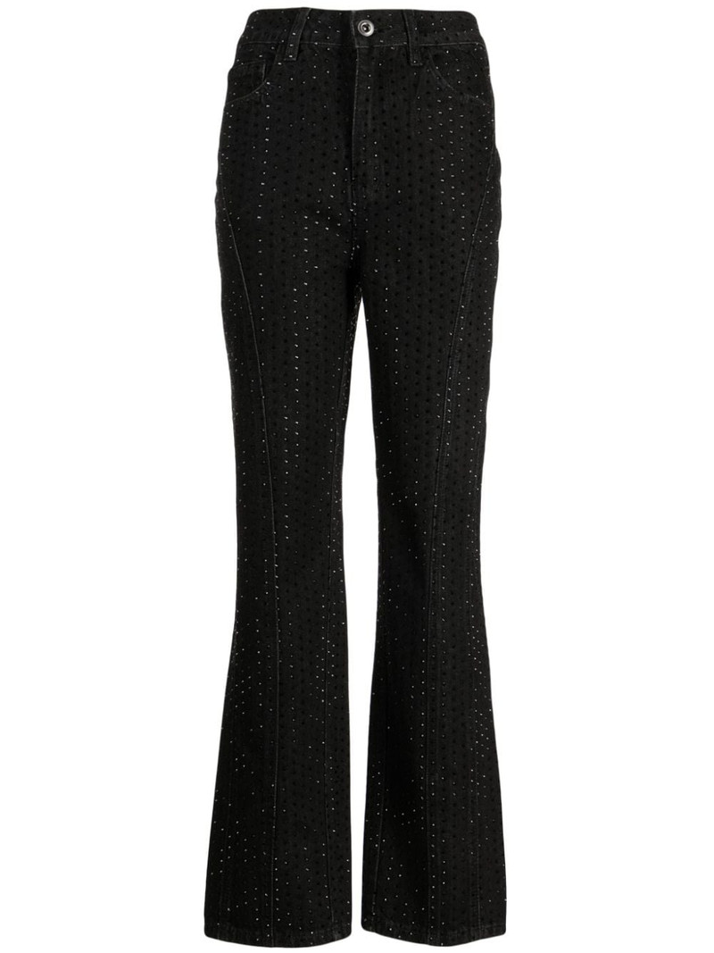 mid-rise embellished flared jeans 1