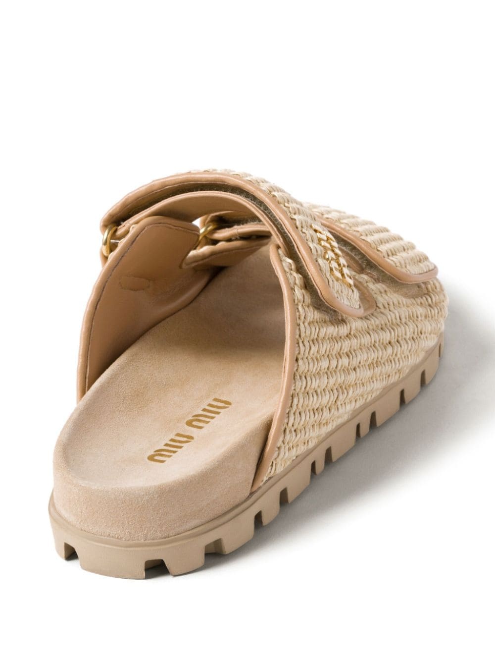 touch-strap raffia sandals - 3