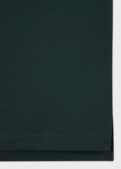 Paul Smith Dark Green 'Signature Stripe' Trim Polo Shirt outlook
