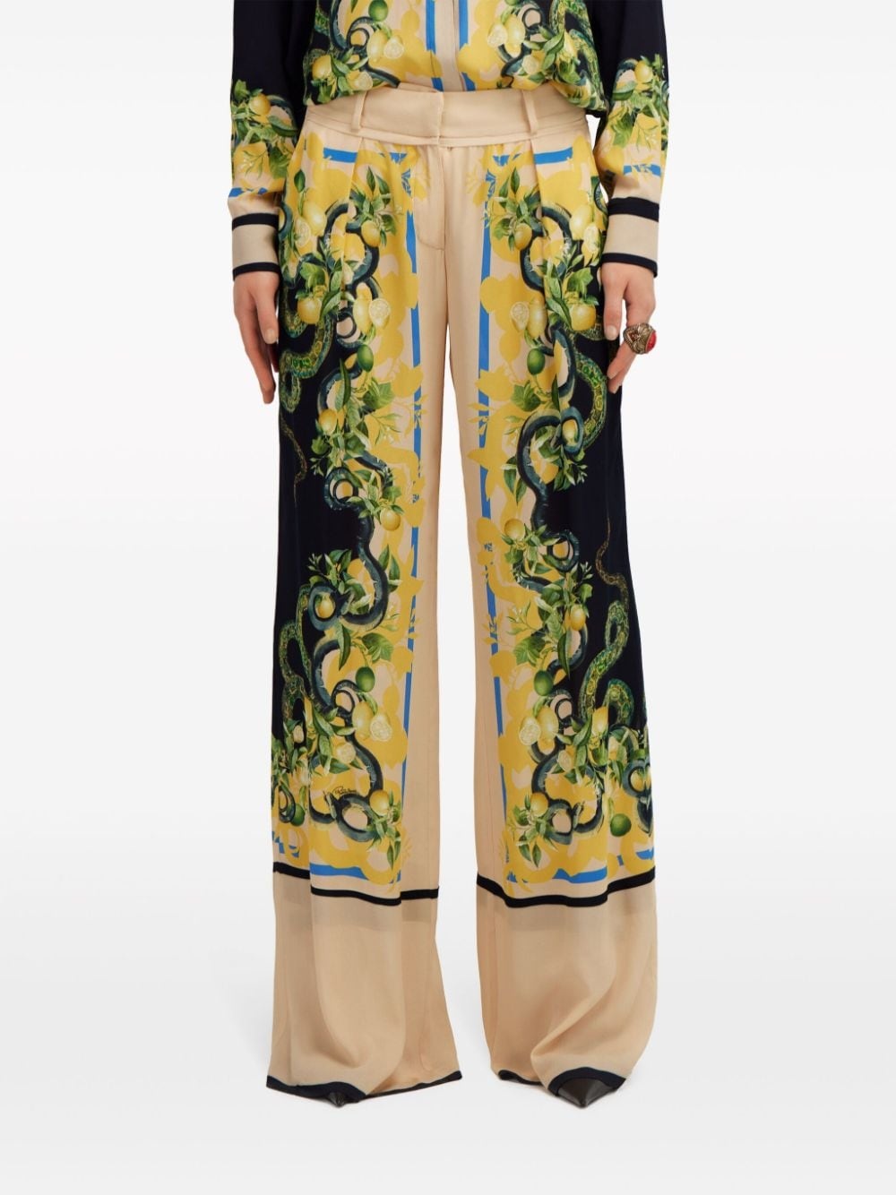 floral-print straight-leg trousers - 3