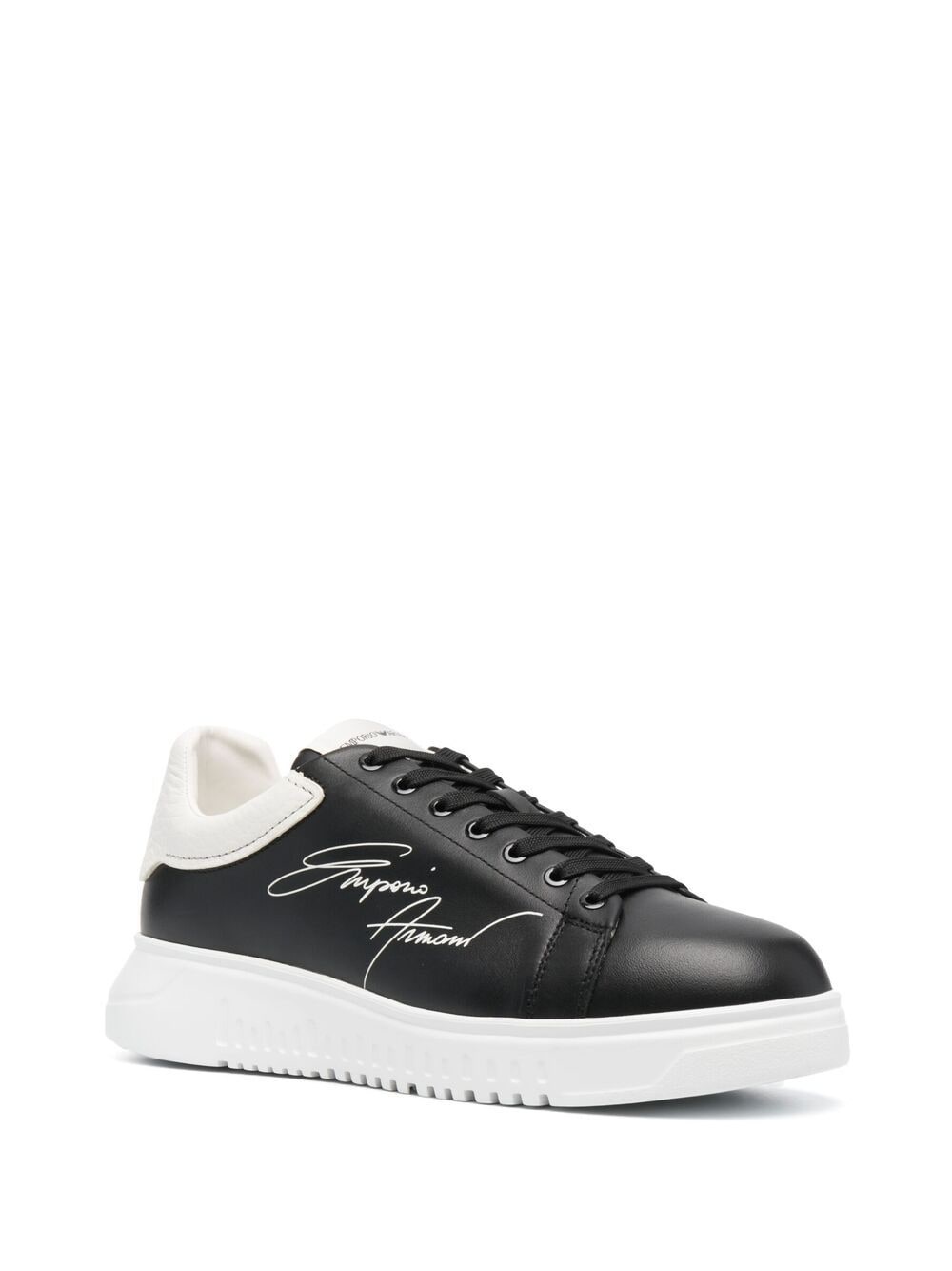 signature logo-print leather sneakers - 2