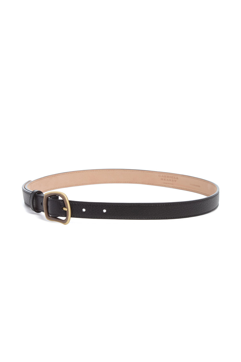 GABRIELA HEARST Small Simone Belt in Black Textured Leather outlook