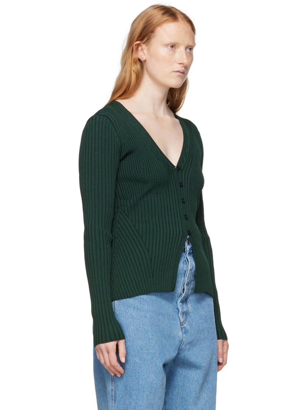 Green Viscose Cardigan - 2