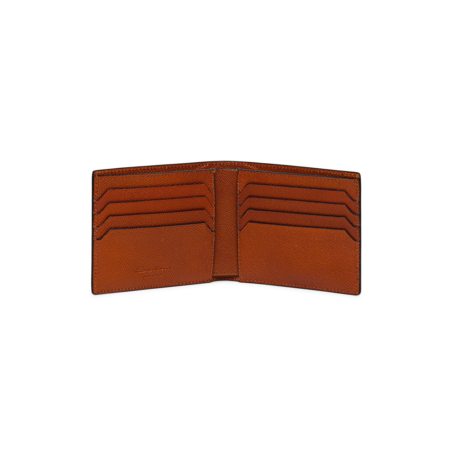 Orange saffiano leather wallet - 2