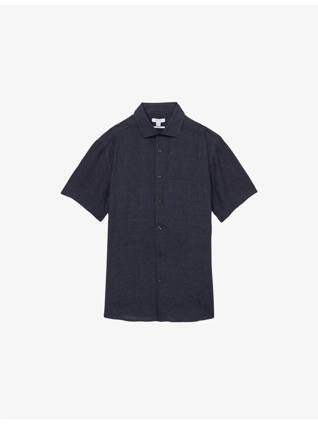 Holiday Square-Collar Short-Sleeve Linen Shirt - 1