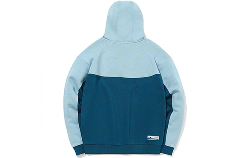 Li-Ning (WMNS) Li-Ning Color Block Hoodie 'Blue Teal' AWDQ438-2 outlook