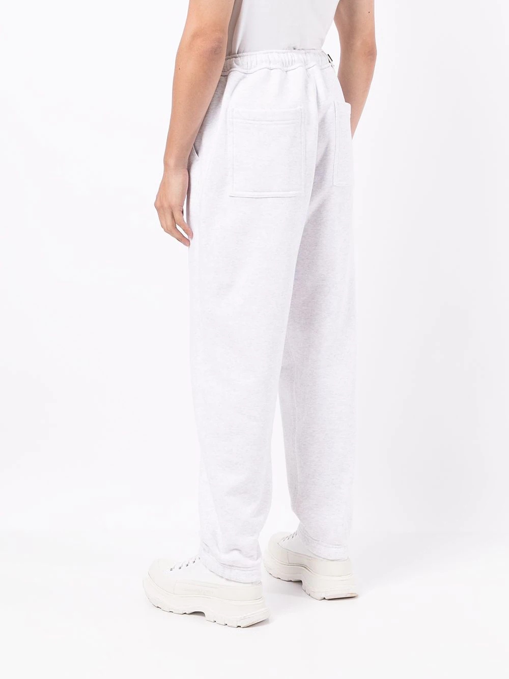 rear-logo straight track pants - 4