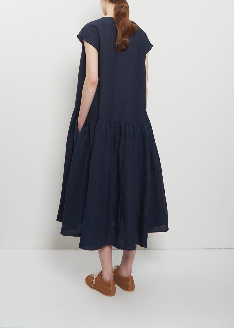 apuntob Linen Gathered Waist Dress outlook