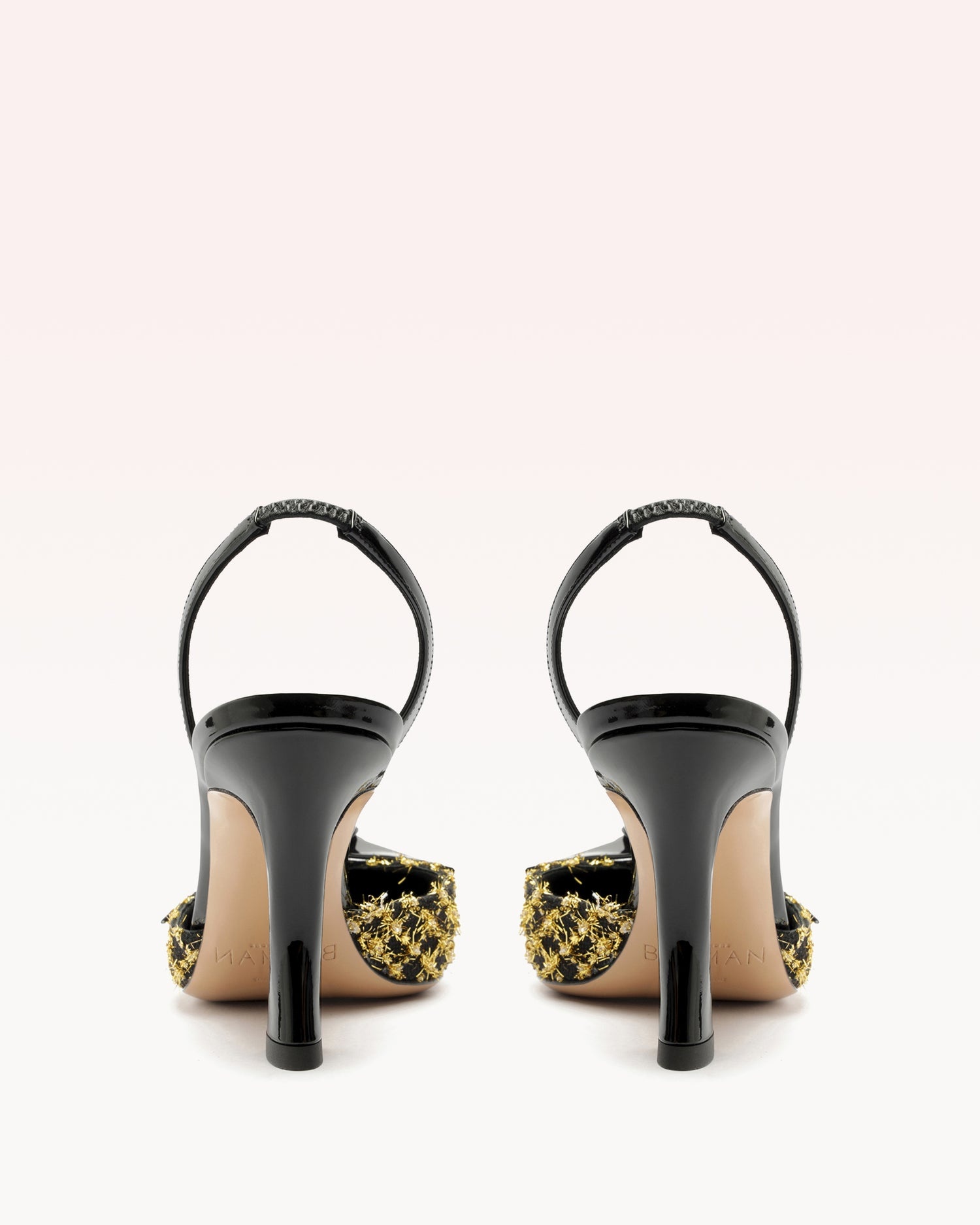 CLARITA BELL SLINGBACK 85 TWEED ORO - 3