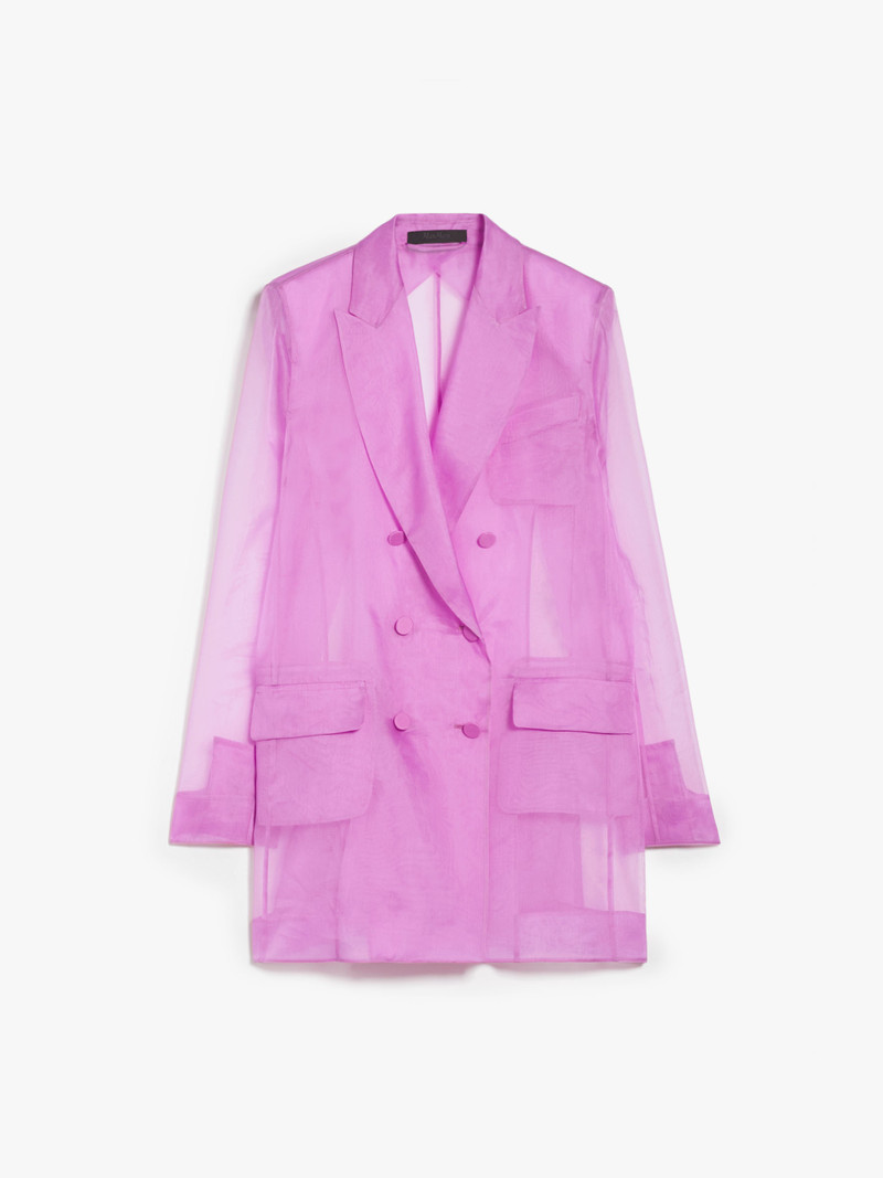 NEGRAR Silk organza double-breasted blazer - 1