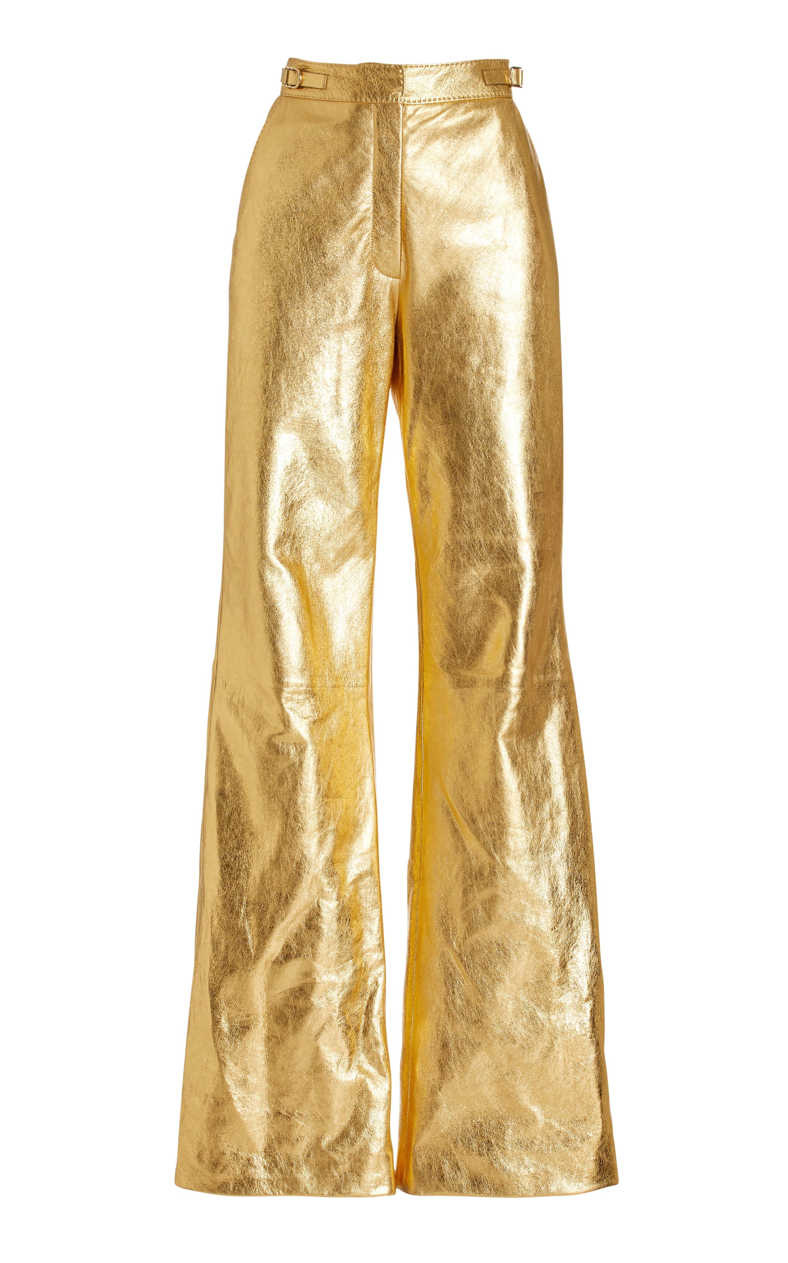 Vesta Pant in Gold Leather - 1