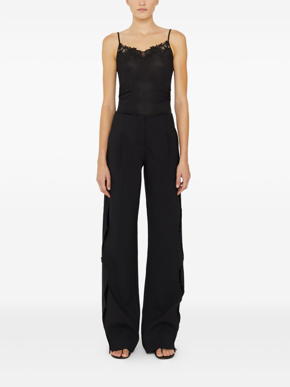 tailored cut-out trousers - 2