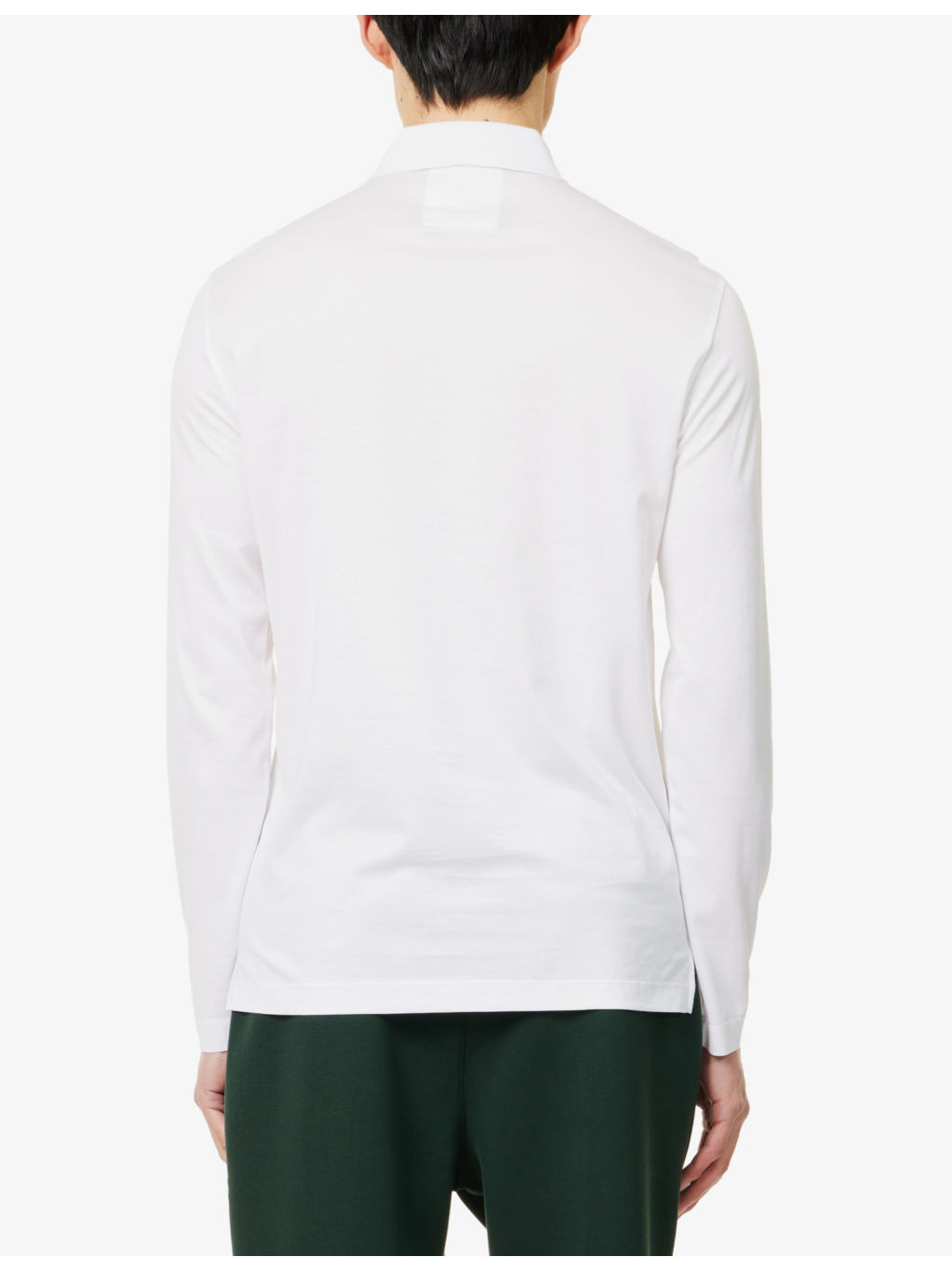 Rubberised-logo regular-fit woven polo shirt - 4