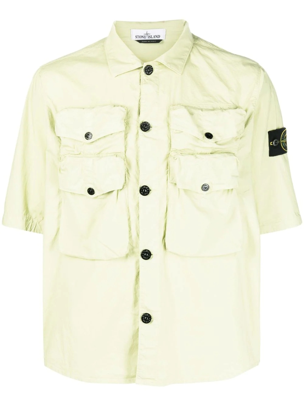 Compass badge short-sleeved overshirt - 1