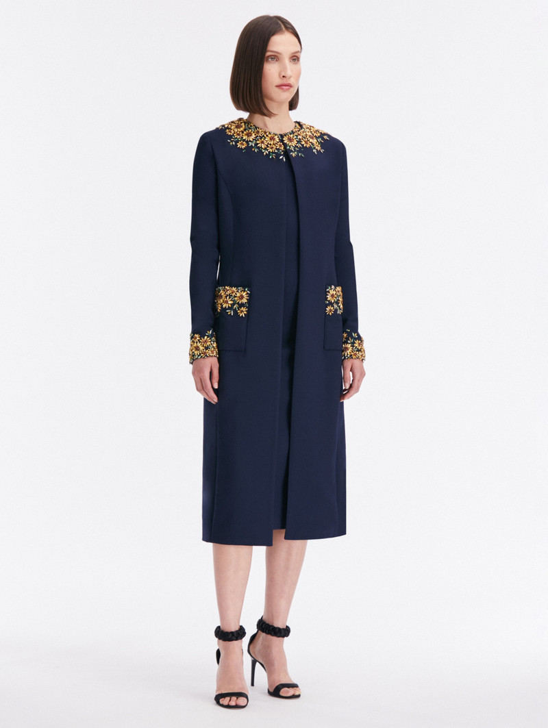 SUNFLOWER CRYSTAL EMBROIDERED COAT 3