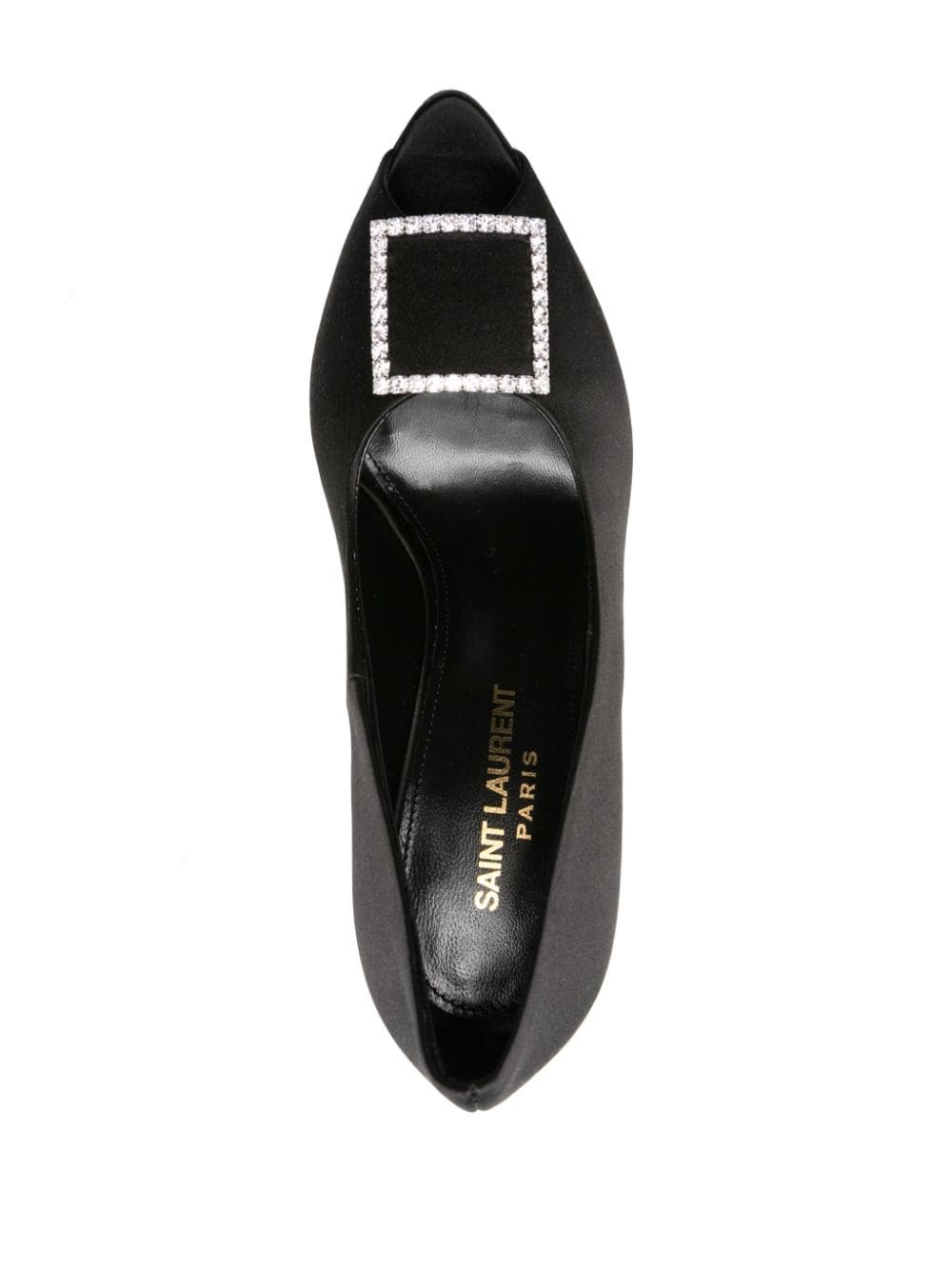 115mm crystal-embellished satin pumps - 4