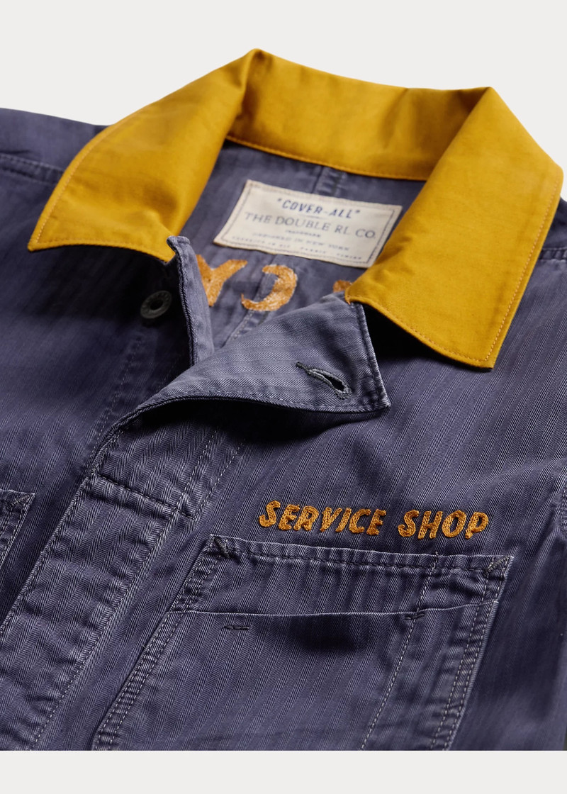 Embroidered Herringbone Twill Coverall 3