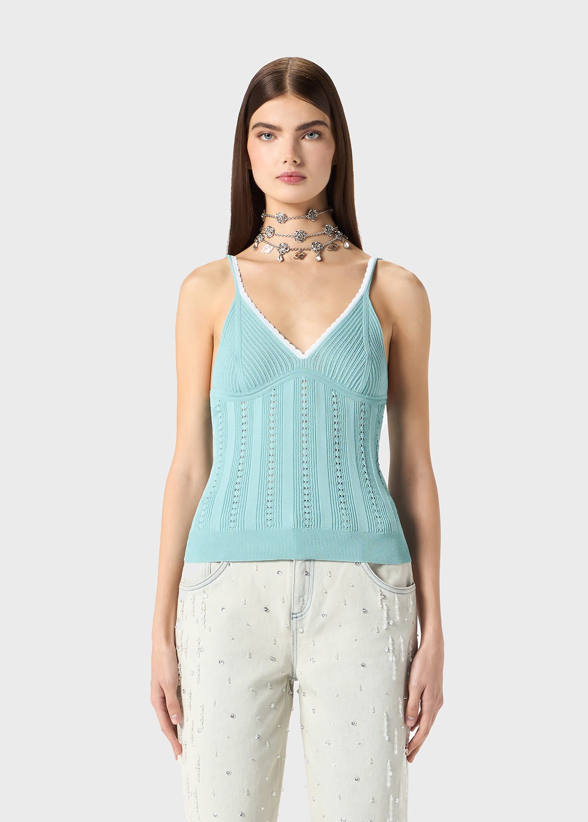 PERFORATED KNIT TOP - 3