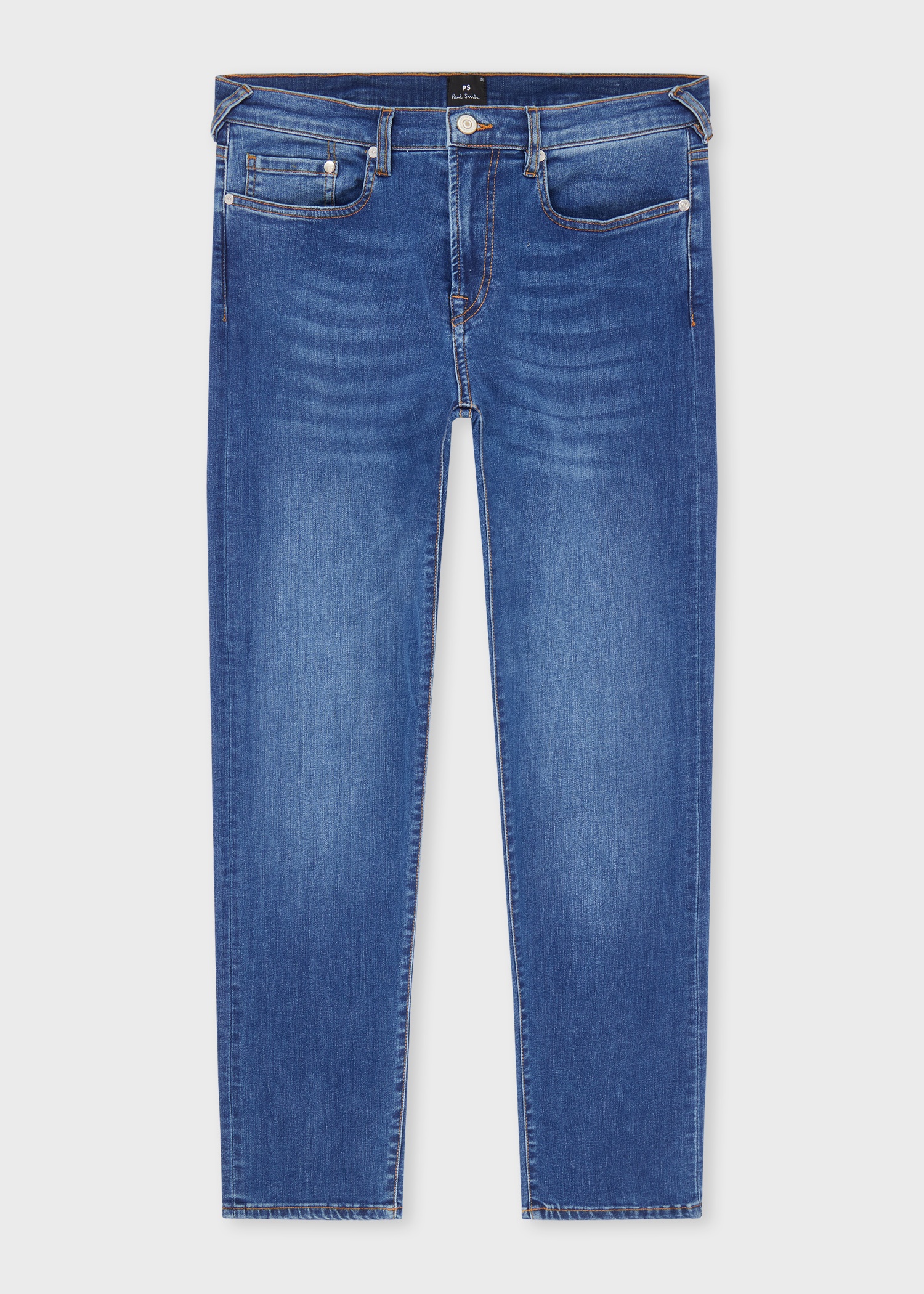 Tapered-Fit Blue Wash 'Organic Reflex Stretch' Jeans - 1