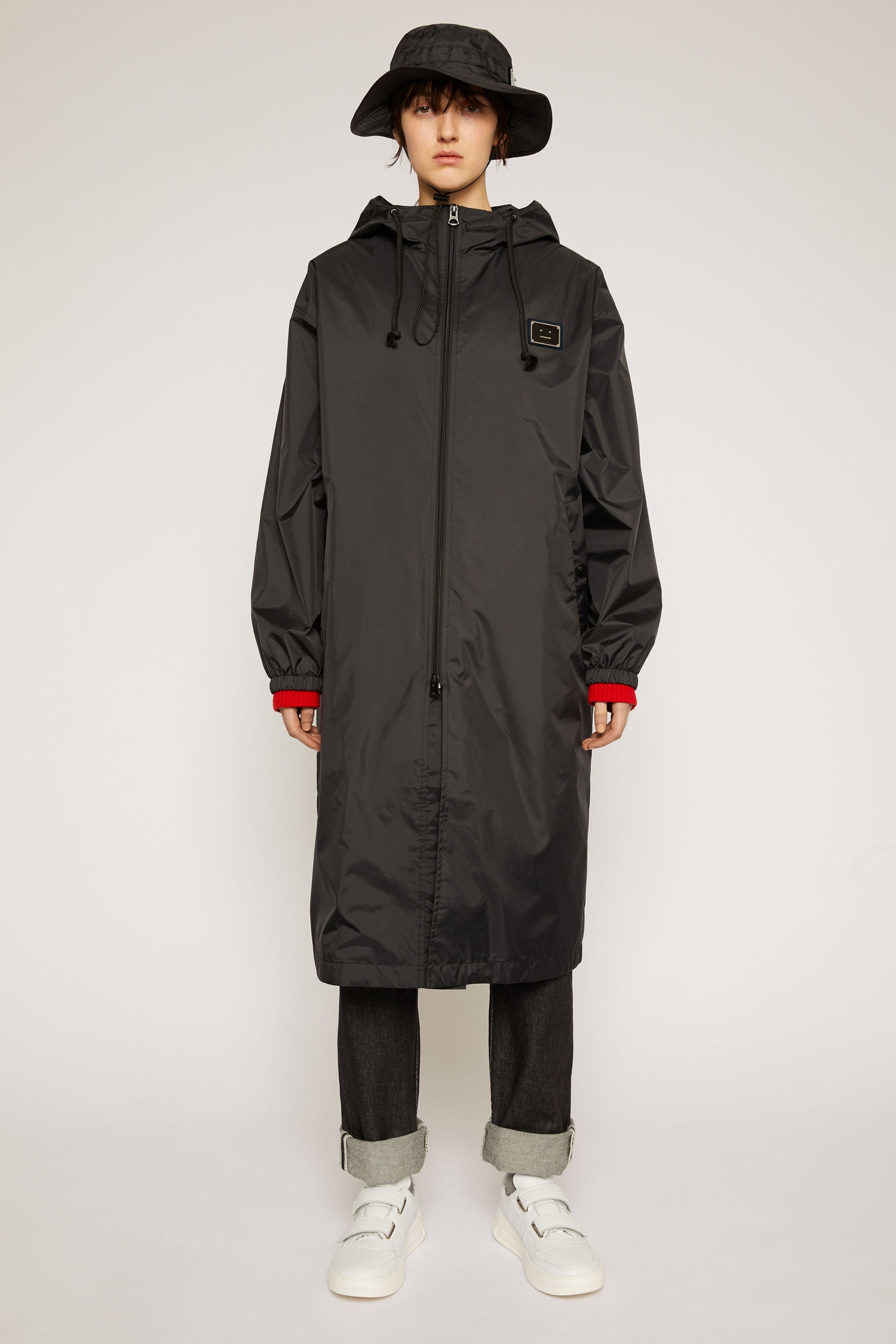 Face plaque technical raincoat black - 2