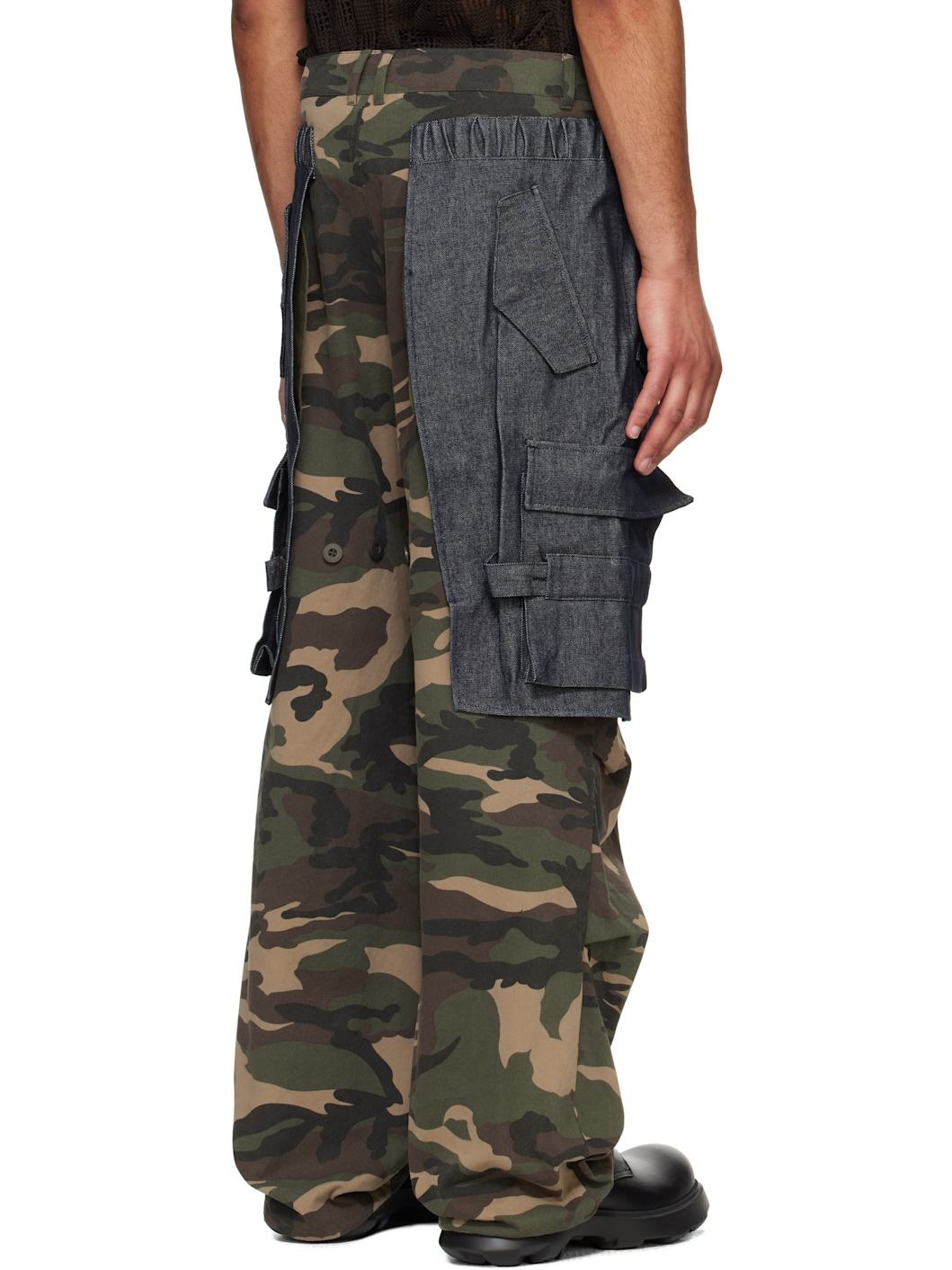 SSENSE Exclusive Navy & Khaki Raptor Layered Cargo Pants - 3