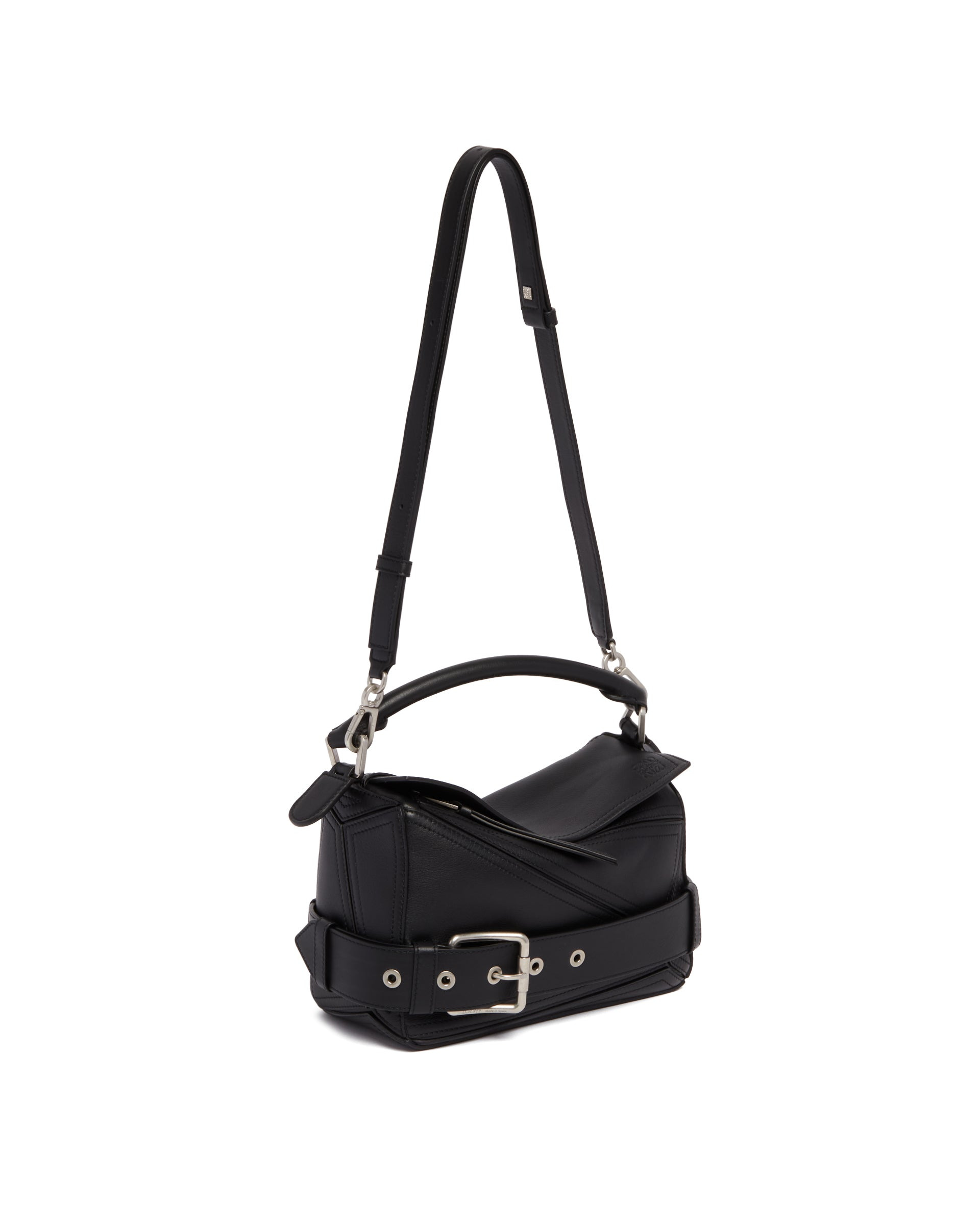 Black Small Puzzle Biker Bag - 6