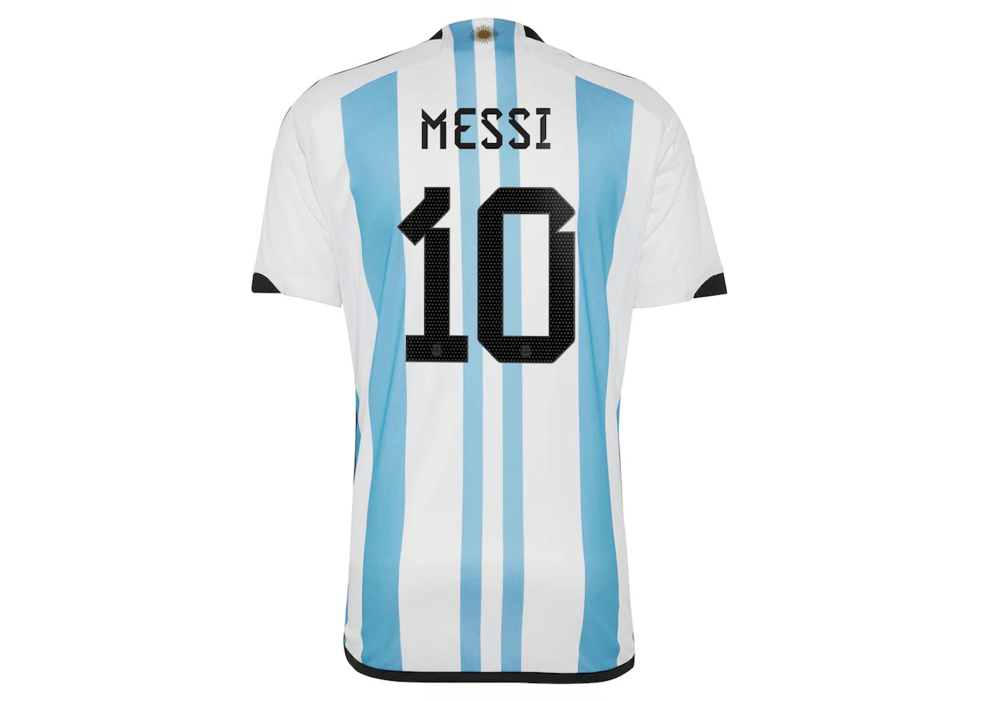 adidas Argentina 23/23 Messi Winners Home Replica Jersey White/Light Blue - 2