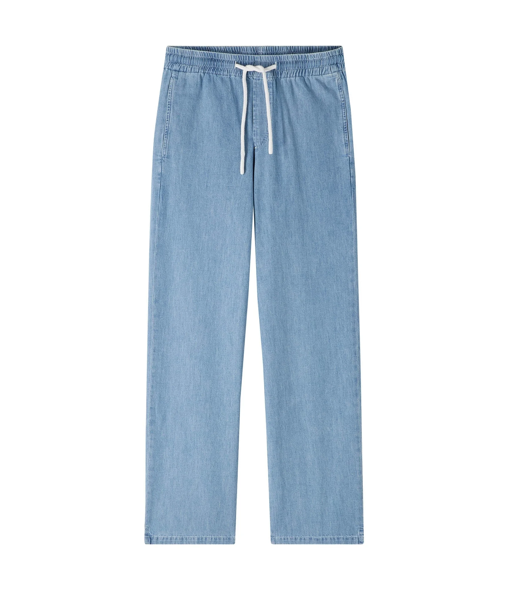 drawstring straight-leg trousers - 1