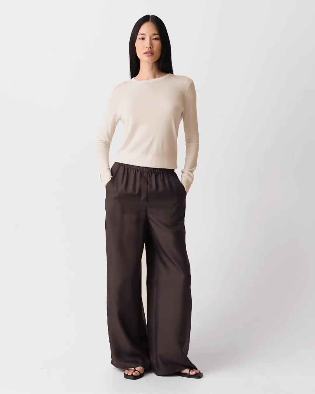 Pull-On Track Pant in Mod Silk Twill - 6
