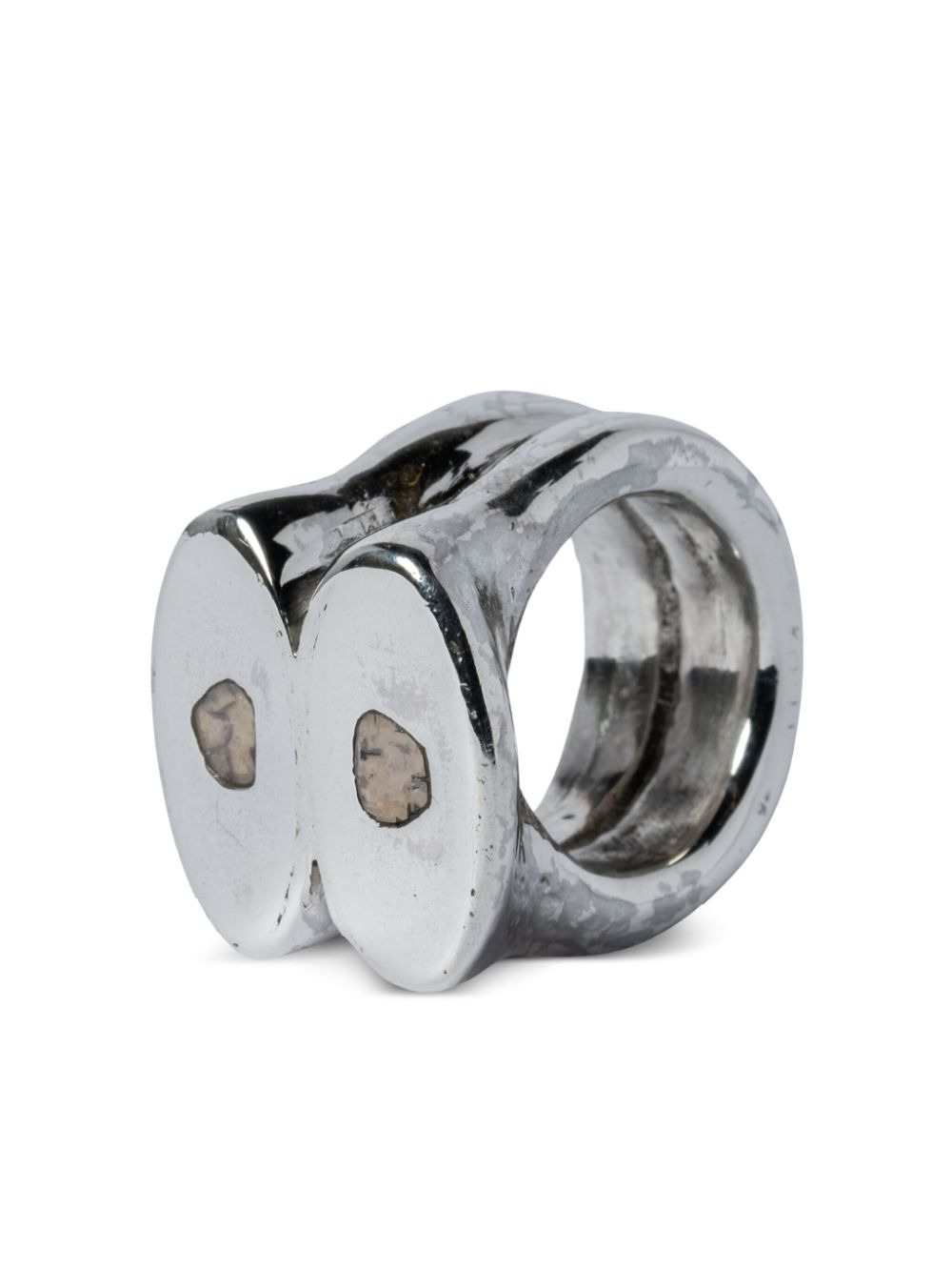 PARTS OF FOUR - Stack Ring (Romans, 0.4 CT, 2 Diamond Slabs, PA+DIA) - 3