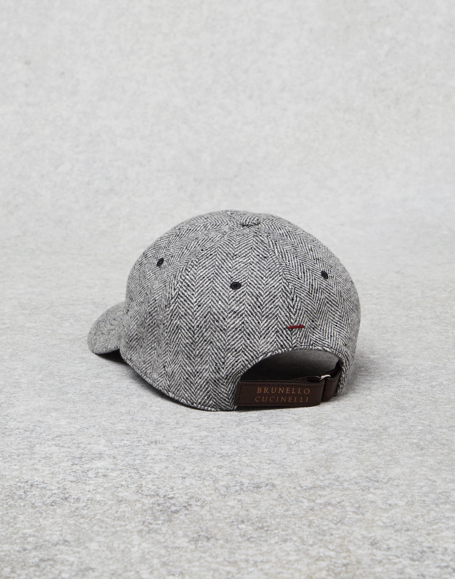 Wool and cashmere flecked chevron baseball cap - 2