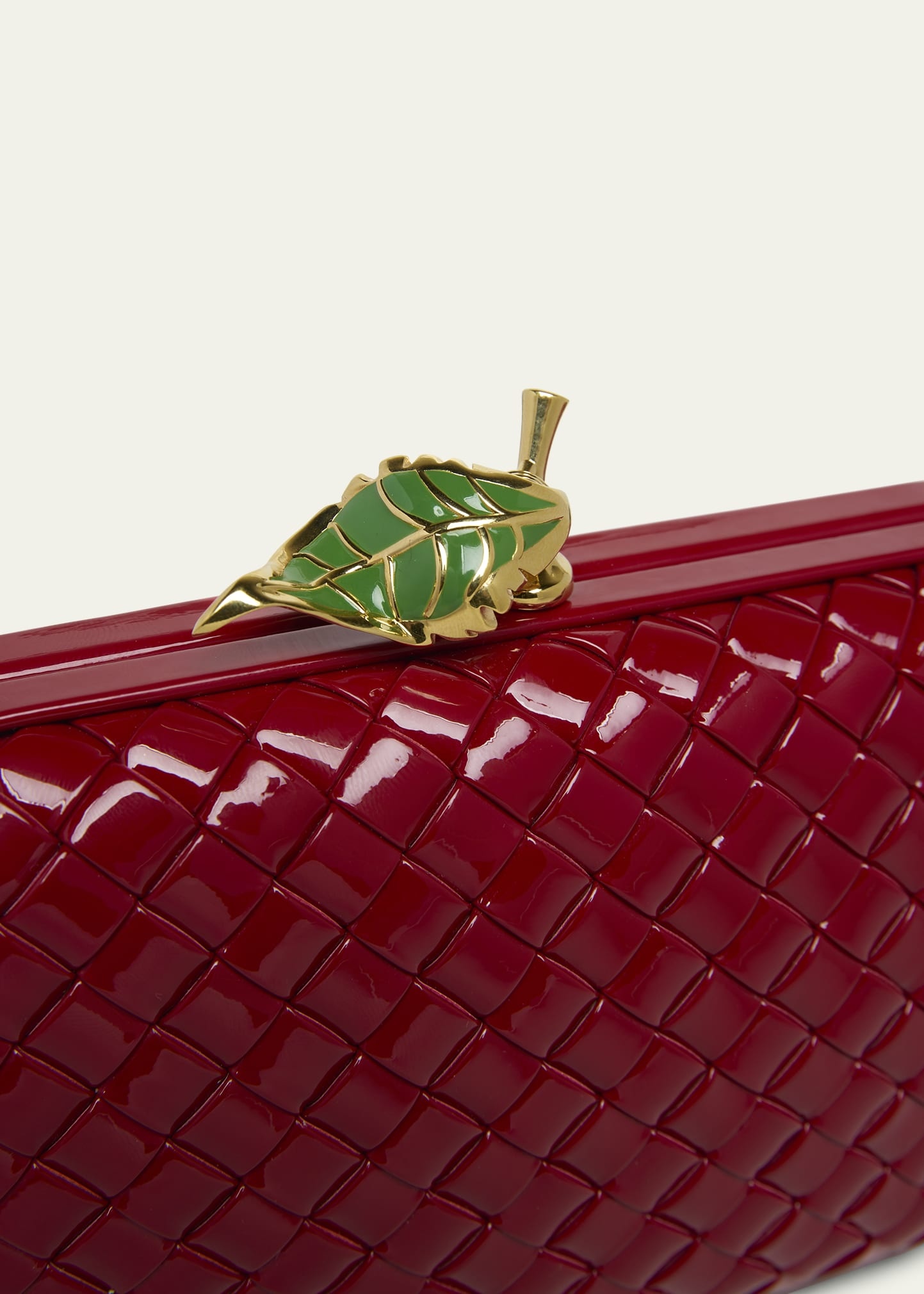 Apple Knot Patent Leather Clutch Bag - 5